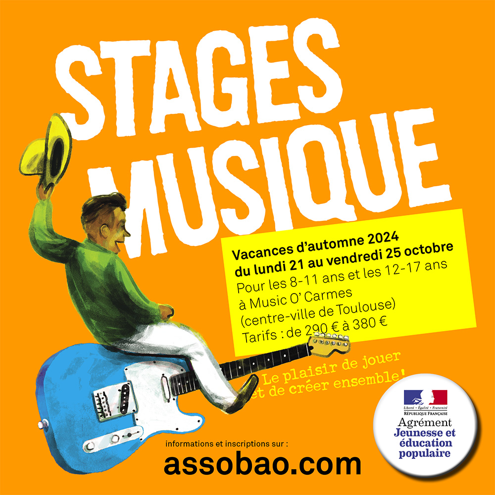 Autre, Accordéon, Batterie, Chant, Contrebasse, Clarinette, Clavier, Composition, Djembe, Flûte, Guitare acoustique, Guitare basse, Guitare électrique, Harmonica, Percussions, Piano, Saxophone